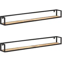 vidaXL Wandregal 160 x 0 x 0 cm Schwarz