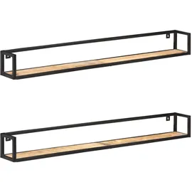 vidaXL Wandregal 160 x 0 x 0 cm Schwarz