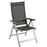 MWH Klappsessel Elements, ca. B62/H111/T67,5 cm, Dunkelgrau, Silber, Schwarz