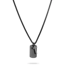 FYNCH-HATTON Kette mit Anhänger Edelstahl Schwarz