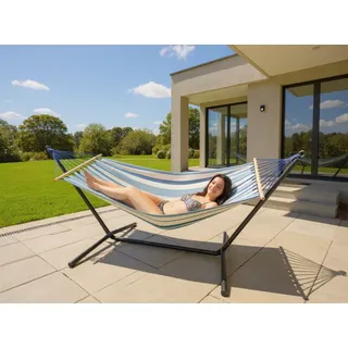 Hängematte mit Gestell freistehend Hängeliege Sonnenliege Hängesessel Garten