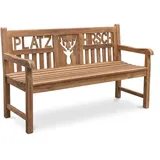 Teak Gartenbank PLATZHIRSCH 150 cm 3-sitzig mit Armlehne