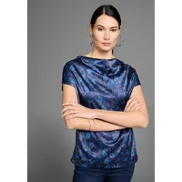 Hechter paris Shirtbluse mit Wasserfallausschnitt und Satinfront Gr. 42,