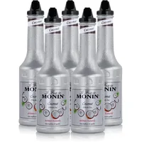 Monin Fruchtpüree Mix Coconut Kokosnuss 1L für Cocktails Milchshakes (5er Pack)