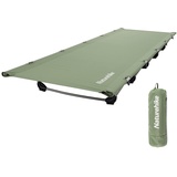 Naturehike Ultraleichtes Campingbett Tragbares Klappbett Kompaktes Feldbett Gästebett aus Aluminium Tragkraft 150kg 190×65×15cm Leicht zusammenzubauen Wiegt nur 2,2 kg(Hellgrün)