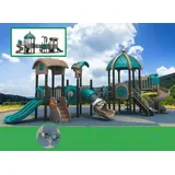 Spielturm mit Rutsche Kinderspielplatz aus Kunststoff Bereich Unterhaltung