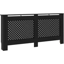 vidaXL Heizkörperverkleidung Schwarz 172x19x81,5 cm MDF