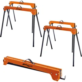 holmwerk® Arbeitsbock Metall orange klappbar