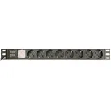 Gembird EG-PDU-014-C14 Stromverteilereinheit (PDU) 8 AC-Ausgänge 1U Schwarz