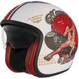 Premier HELM VINTAGE PIN UP OLD STYLE SILVER,GRAU/ROT/BLAU,M