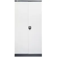 Jet-Line Stahlschrank Stahl 90 x 40 x 185 cm dunkelgrau/weiß