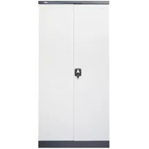 Jet-Line Stahlschrank Stahl 90 x 40 x 185 cm dunkelgrau/weiß