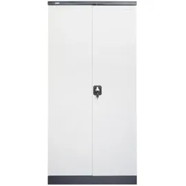 Jet-Line Stahlschrank Stahl 90 x 40 x 185 cm dunkelgrau/weiß
