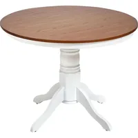 Beliani Esstisch Braune Esche MDF-Tischplatte Rund ø 100 cm