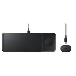 Samsung EP-P6300 Schwarz Induktive Ladematte - 3 Geräte gleichzeitig, Qi