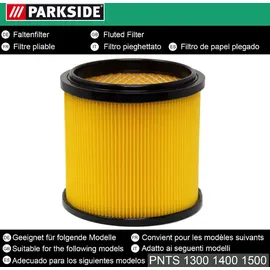 Parkside Faltenfilter Parkside mit Stahlinnengitter, beidseitig offen
