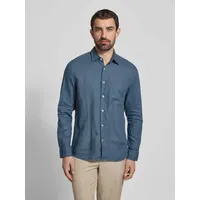 Marc O'Polo Regular Fit Freizeithemd aus reinem Leinen, Blau,