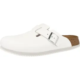 Birkenstock Boston Super Grip Naturleder weiß schmal 45