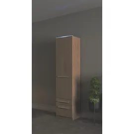Priess Wäscheschrank Barcelona 48 x 193 x 36 cm Braun/Beige