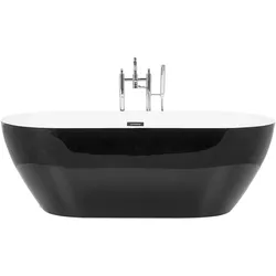 Badewanne freistehend schwarz oval 180  x 80 cm CARRERA