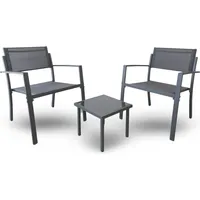 Balkonset 3-teilig Stühle und kleiner Glastisch Garten Terrasse Balkon Möbel Set neu