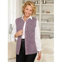 Classic Basics WITT WEIDEN Strickweste in mauve-meliert | Gr.: 48