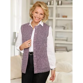 Classic Basics WITT WEIDEN Strickweste in mauve-meliert | Gr.: 48