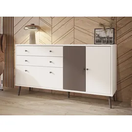 Forte Sideboard Harllson Dekor Weiß / Grau