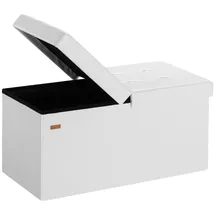 DEUBA Sitzbank Weiß 80x40x40cm mit Stauraum Faltbar