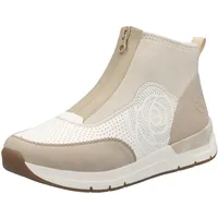 Rieker Keilsneaker, Stiefelette, Boots, Rosenprägung, mit Reißverschluss vorne Gr.
