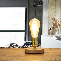 Licht-Erlebnisse Dekorative Tischlampe EDISON Industrial Design rund