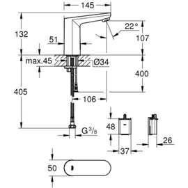 Grohe Eurosmart CE Waschtischarmatur Chrom
