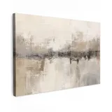 onlywow LEINWANDBILD Moderne Kunst | Abstrakt - Beige Groß 140x90 cm