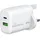 MediaRange 25W GaN Schnellladeadapter (UK-Stecker), 1x USB-C und 1x USB-A, unterstützt USB-C® Power Delivery und Quick ChargeTM, Weiß
