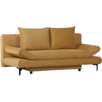 Schlafsofa GUTMANN FACTORY, gelb, B:191cm H:76cm T:86cm, 100% Polyester, Sofas