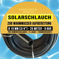 19 mm 3/4 5-lagig PVC Solar Wasser Heizung Warm Universal Schlauch schwarz - PN..."