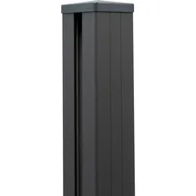 GROJA Zaunpfosten 9 x 9 x 240 cm Anthrazit/Aluminium