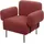 MCW Lounge-Sessel MCW-L83 Textil 88 x 78 x 76 cm Altrosa mit Fernbedienung