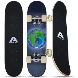 Apollo 61 cm Kinderskateboard - Around the World blau|grün 61 CM