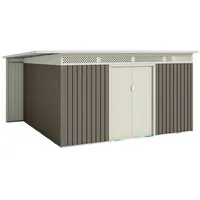 Wasabi Metallisches Gartenhaus Uppsala 13,22m2 - 333x397x191cm. Gartenhaus