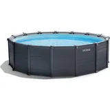 Intex Graphite Frame Swimming Pool Set 478 x 124 cm inkl. Filterpumpe