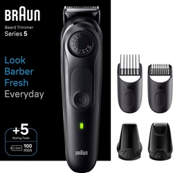 Braun Haarschneider Barttrimmer BT5430, 40 Einstellungen, Wasserdicht schwarz