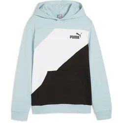 PUMA POWER COLORBLOCK Hoodie Jungen in turquoise surf, Größe 140 - blau