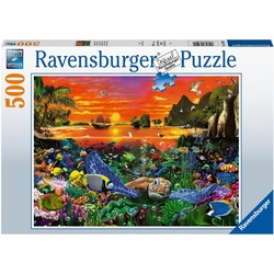 Ravensburger Puzzle Schildkröte im Riff, 500 Puzzleteile, Made in Germany, FSC® - schützt Wald - weltweit bunt