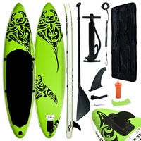 Aufblasbares Stand Up Paddle Board Set 366x76x15 cm Grün , Surfbretter Design 2024
