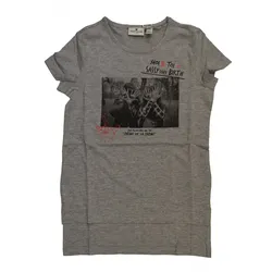 Tom Tailor tee with longer backside medium grey 140 - Größe:140