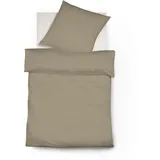FLEURESSE Uni Interlock Jersey Kissenbezug einzeln 35x40 cm, taupe
