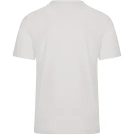 TRIGEMA T-Shirt TRIGEMA "TRIGEMA T-Shirt mit Knopfleiste DELUXE Baumwolle", Herren, Gr. S, weiß, Single Jersey, 100% Baumwolle, normal, ohne Ausschnitt, Shirts T-Shirt