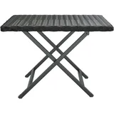 vidaXL Klapptisch Schwarz 45x35x32 cm Poly Rattan