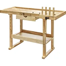 Holzmann Maschinen Hobelbank Holz 126 x 84 x 61 cm braun mit 1 Schublade